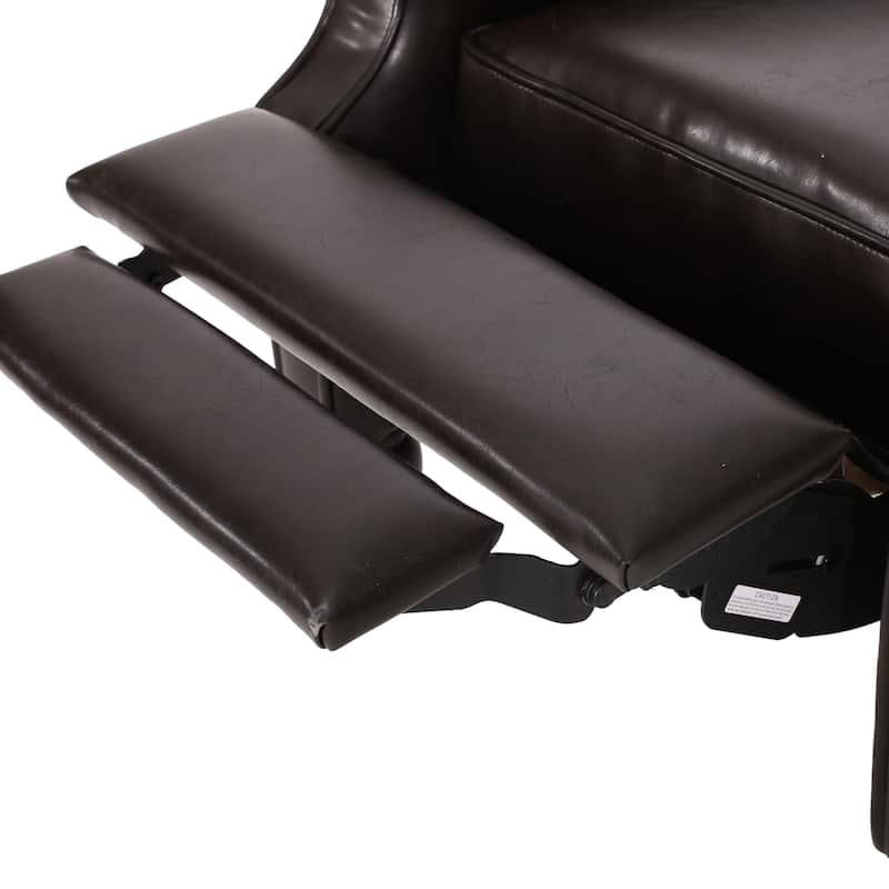 Walter Classic Tufted Bonded Leather Recliner Set (2-Piece) with Nailhead Trim by Christopher Knight Home
