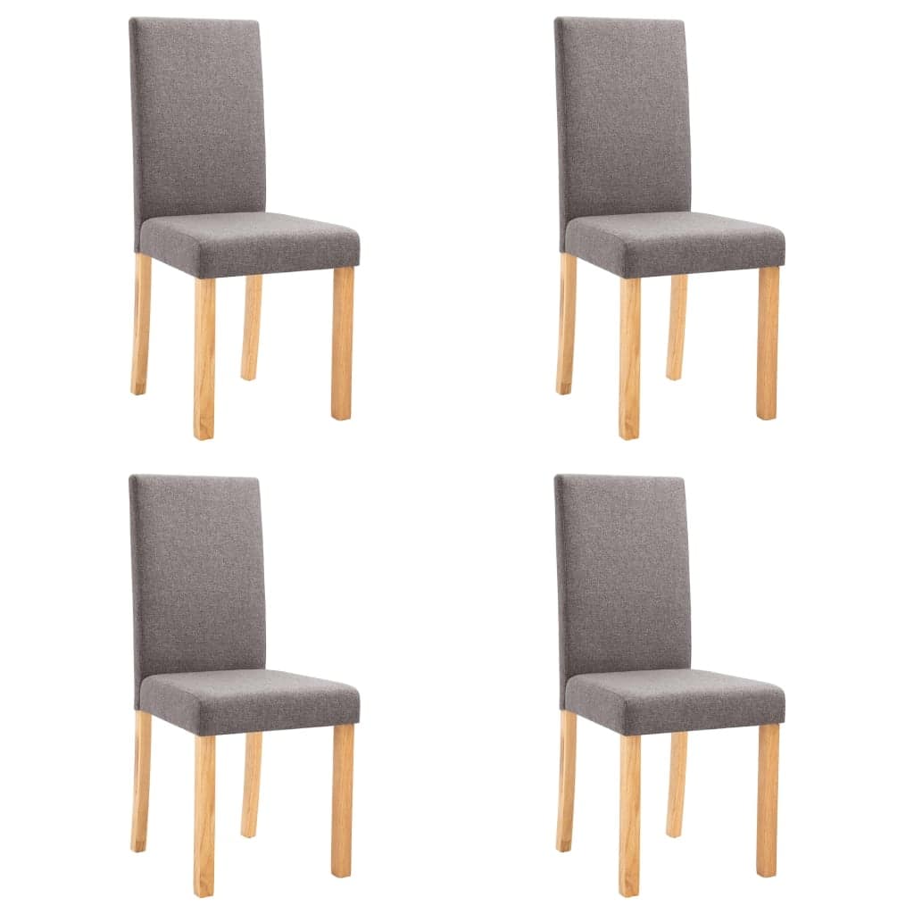 vidaXL Dining Chairs 4 pcs Taupe Fabric
