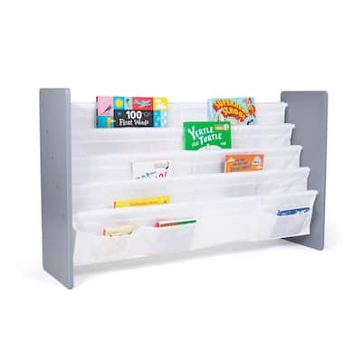 Inspire Extra Large Kids 4 Tier Bookrack with 4 Front Pockets