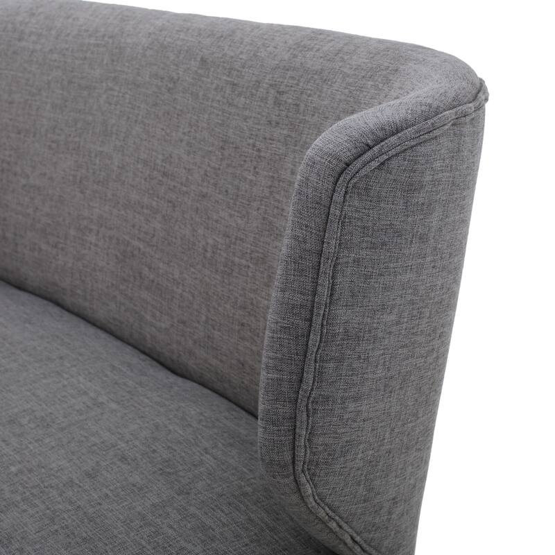 Minimalist Upholstered Seat, 2 Seater Couch with Birch Legs for Living Room, Love Seat Couches for Home Office