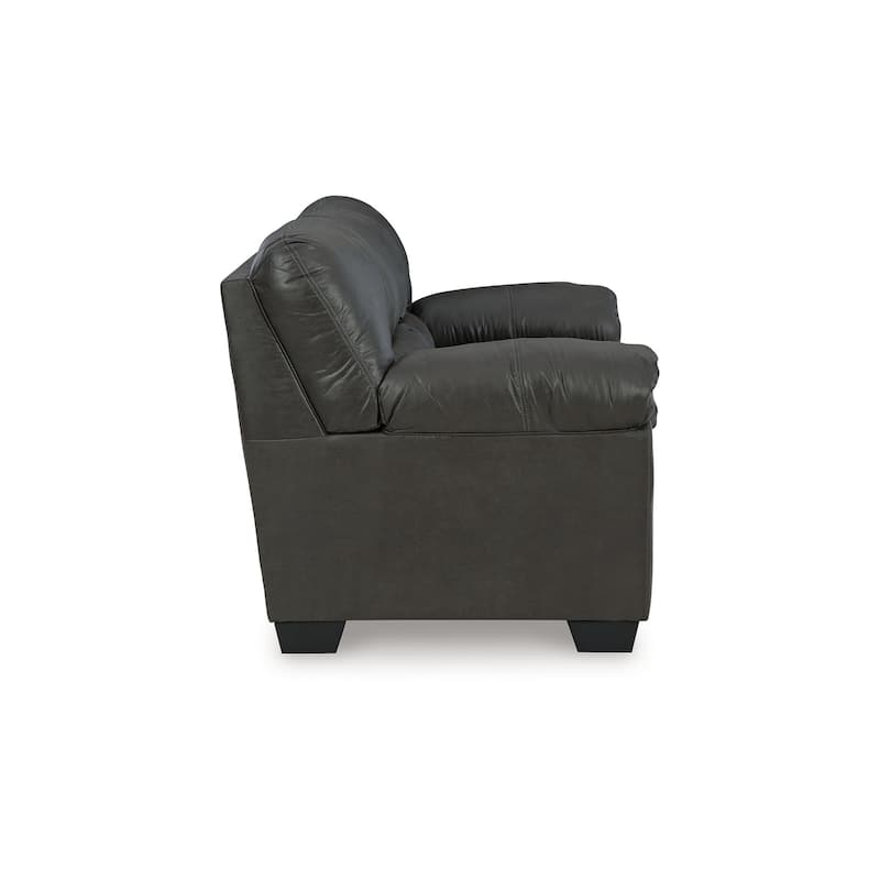 Limu Sofa, 90 Inch, Soft Pillow Top Armrests, Rich Gray Faux Leather