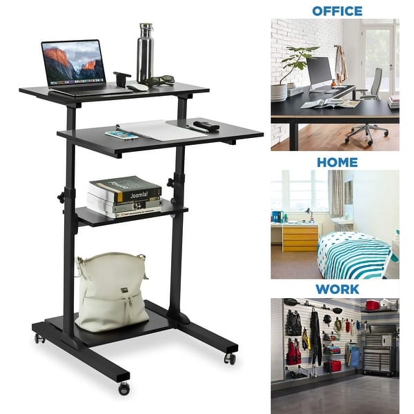 Shop Mount It Mobile Stand Up Desk Height Adjustable Computer