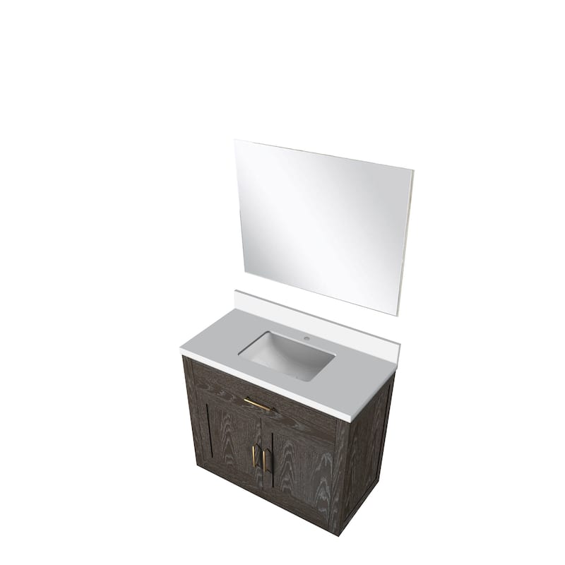 Abbey Bath Vanity with Quartz Top, Sink and Mirror