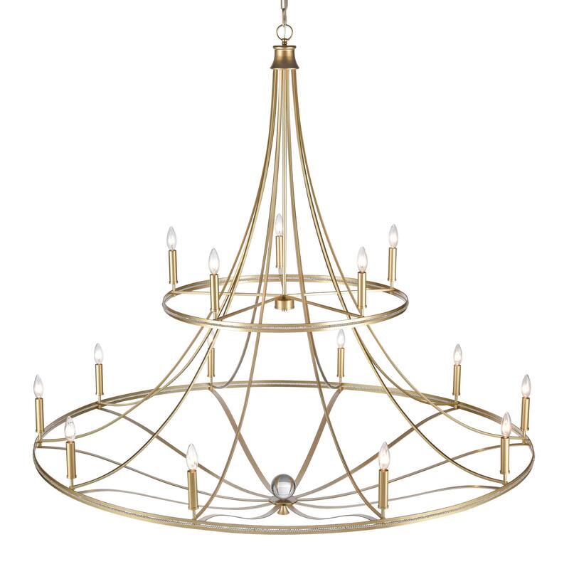 Elk Home Noura Champagne Gold Finish 15 Light Chandelier
