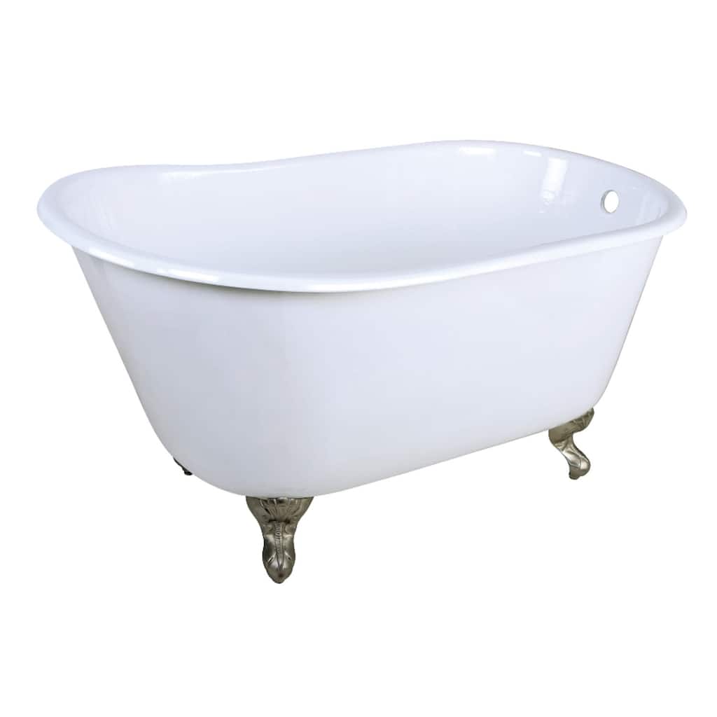 Kingston Brass VCTND4828NT Aqua Eden 48" Clawfoot Cast Iron Soaking