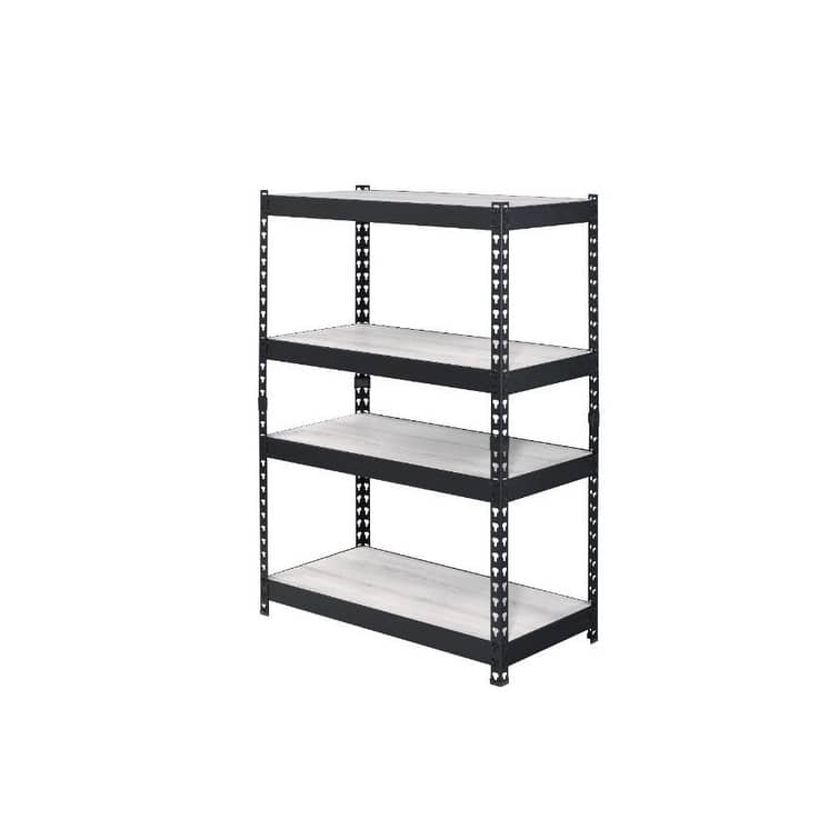 Industrial 4-Tier Metal Bookshelf
