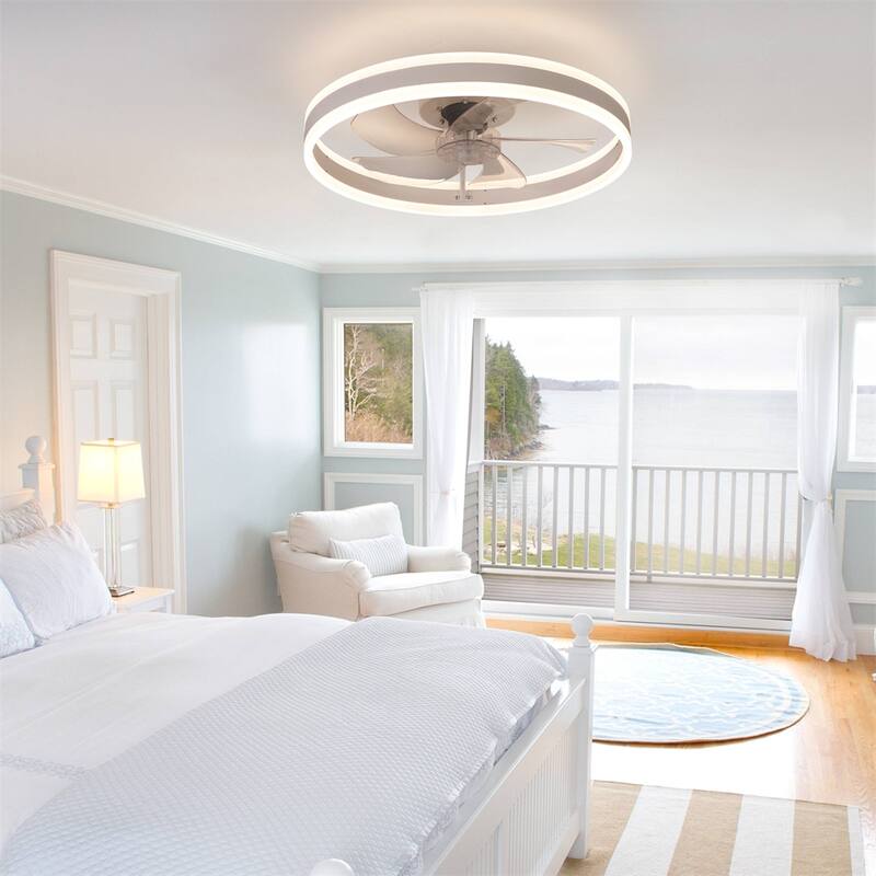 Ceiling Fan with Dimmable LED Lights and Remote