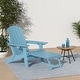 preview thumbnail 13 of 52, WINSOON Set of 2 HIPS Folding Adirondack Chair with Adjustable Backrest and Retractable Ottoman