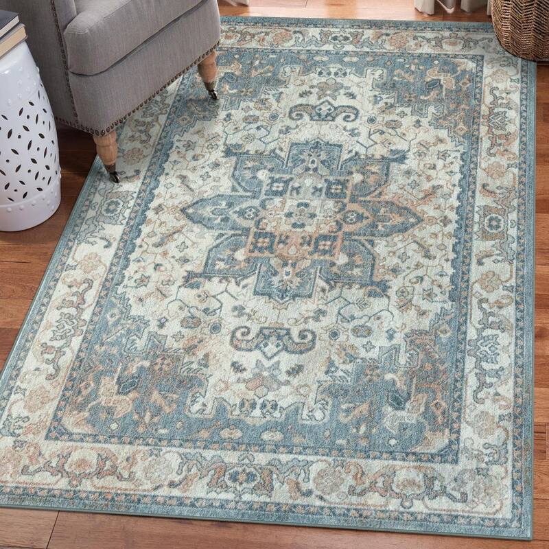Luxe Weavers Oriental Geometric Area Rug, Indoor Carpet - 8x10 - Blue