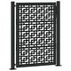 preview thumbnail 42 of 53, vidaXL Garden Gate Black 39.4x49.2" Steel Trace Design
