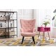 preview thumbnail 26 of 62, Fabric Upholstered Tufted Wingback Living Room Chair With Wooden Legs