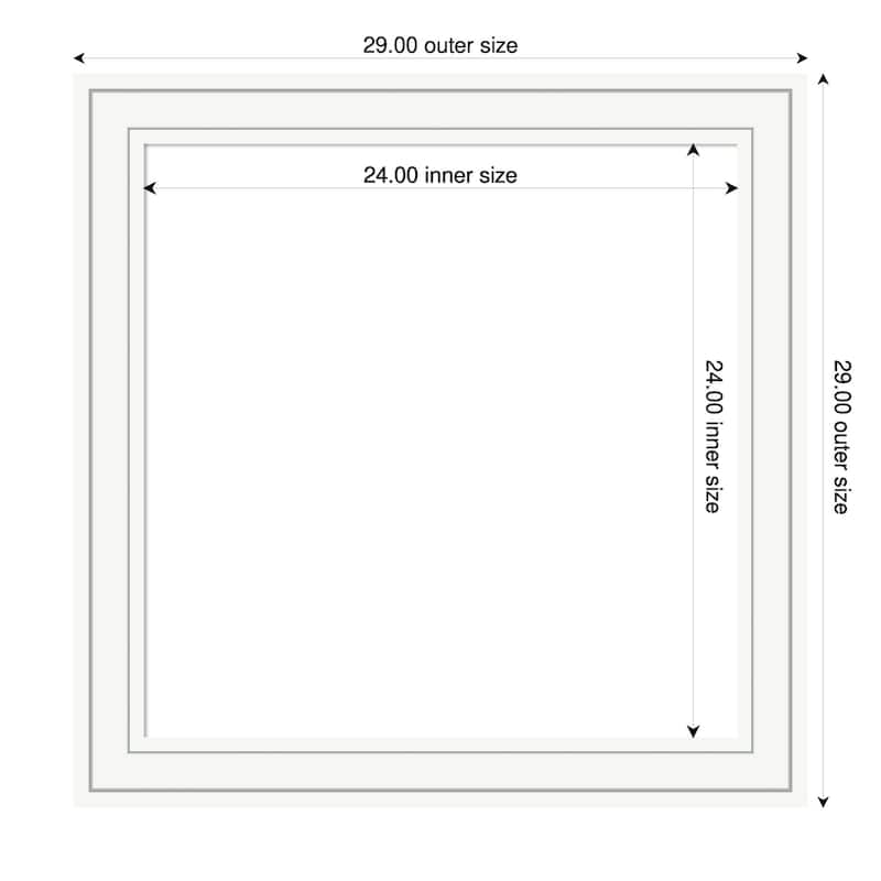 Amanti Art Craftsman White Framed Dry Erase Magnetic Board - 29 x 29 in
