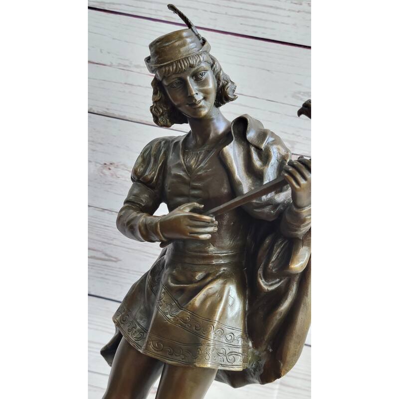 Credo Knight Warrior Bronze Statue Sculpture Statue Art Deco Marble Base By Fagel