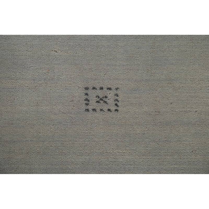 Tribal Gabbeh Wool Runner Rug Hand-knotted Hallway Gray Carpet - 2'6" x 7'10"