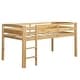 preview thumbnail 8 of 7, Contemporary Design Twin Wood Low Loft Beds with Ladder, Solid Construction & Versatility Galore, Maximized Space, Walnut