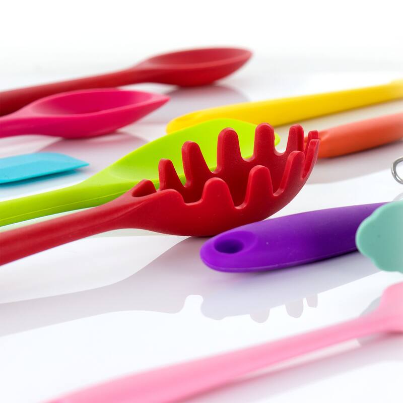 MegaChef 12 Piece Mulit-Color Silicone Kitchen Utensil Set