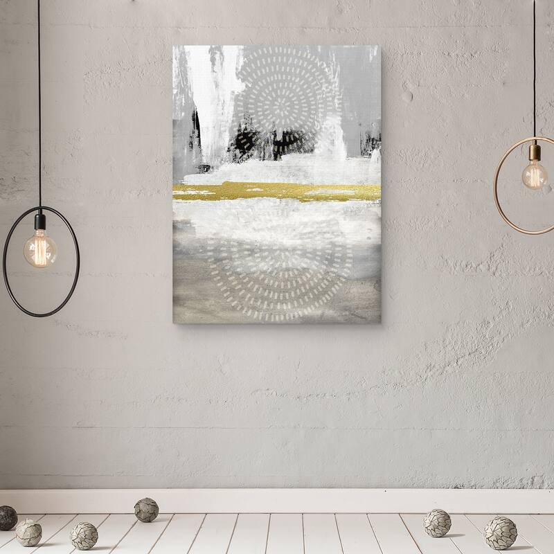 Grey & White Abstract by Nikki Chu Canvas Art Print