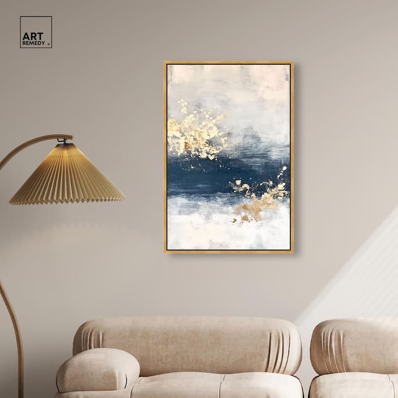 Ocean's Gold Hues I Canvas by Art Remedy