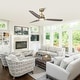 preview thumbnail 2 of 18, Parrot Uncle 56" Transitional Brass Solid Wood Diammable Ceiling Fan with Light and Remote