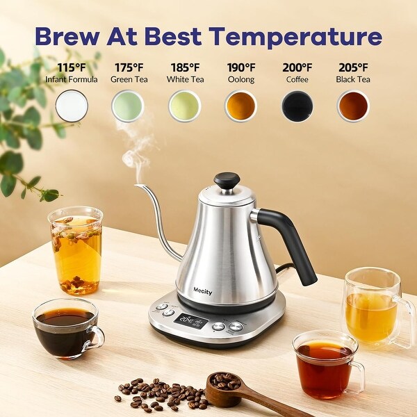Electric Gooseneck Kettle With LCD Display Automatic Shut Off