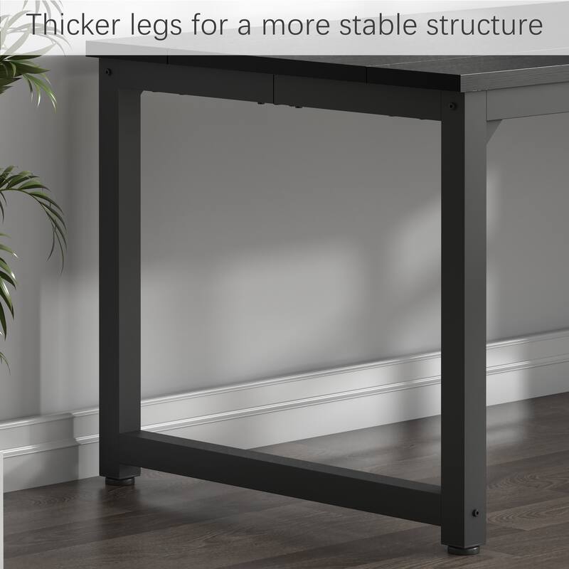 70" Computer Desk,Large Home Office Desk Wide Workstation 1 inch Thicker Tabletop for Writing