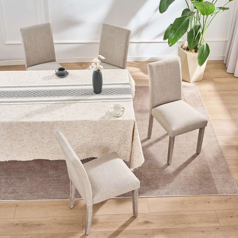 FERPIT 2 Pack Stylish Modern Armless Upholstered Dining Chairs - 17.5"W x 23"D x 36.5"H