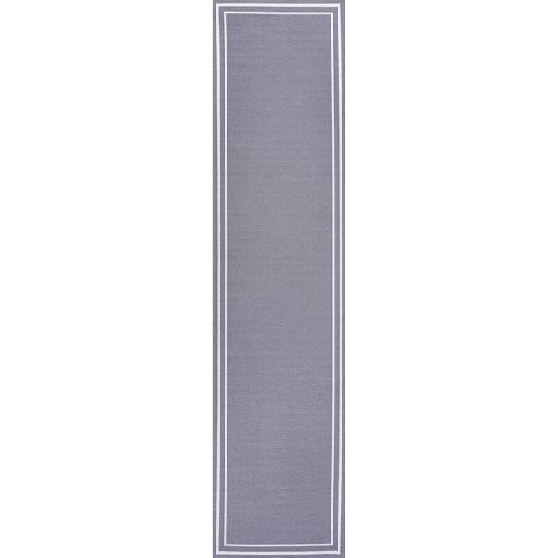 JONATHAN Y Ainsley Classic 2-Stripe Border Washable Area Rug