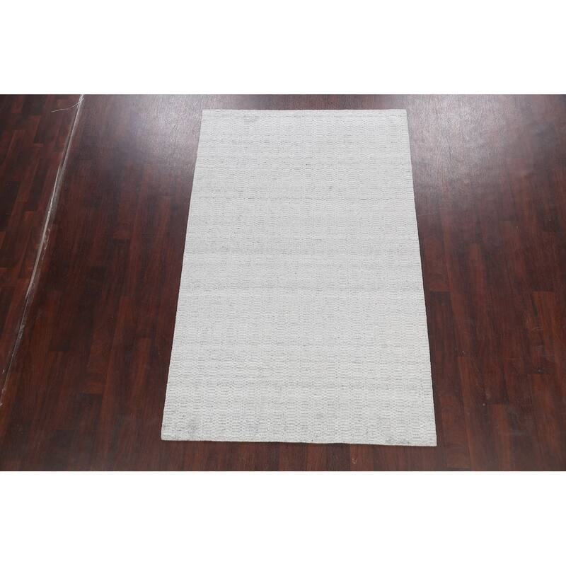 Geometric Contemporary Moroccan Oriental Wool Area Rug Hand-knotted - 4'10" x 7'7"