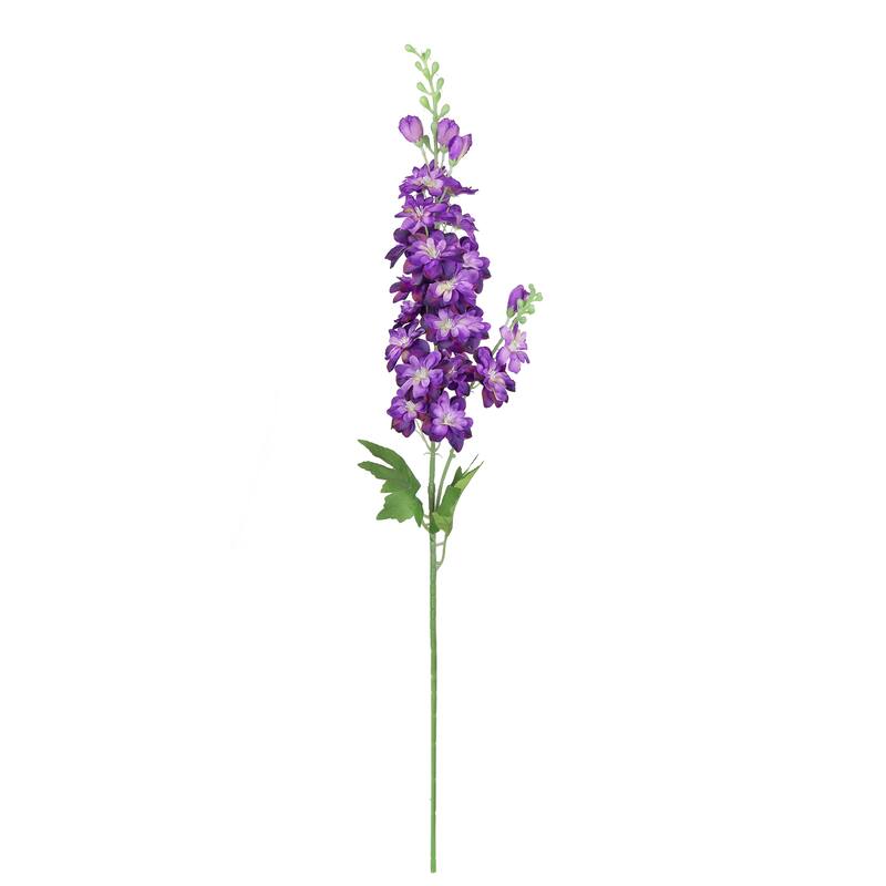 Set of 6 Purple Artificial Delphinium Flower Stem Spray 34in - 34" L x 4" W x 4' DP
