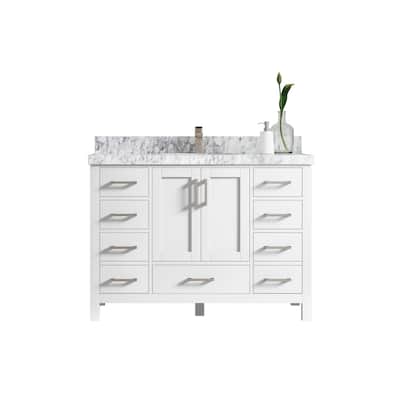 Willow Collection 48 in. W x 22 in. D Malibu Single Sink Bathroom Vanity with Countertop