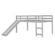 preview thumbnail 14 of 13, Gray Twin Size Solid Wood Loft Bed with Slide