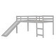 preview thumbnail 47 of 46, Twin Size Loft Bed with Slide, Multifunctional Design, White