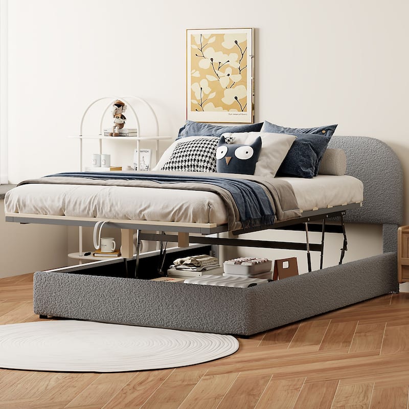 Platform Bed with Hydraulic Storage System