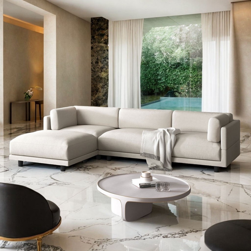 L Shaped Couch Loveseat Upholstery Convertible Sectional Sofa 102