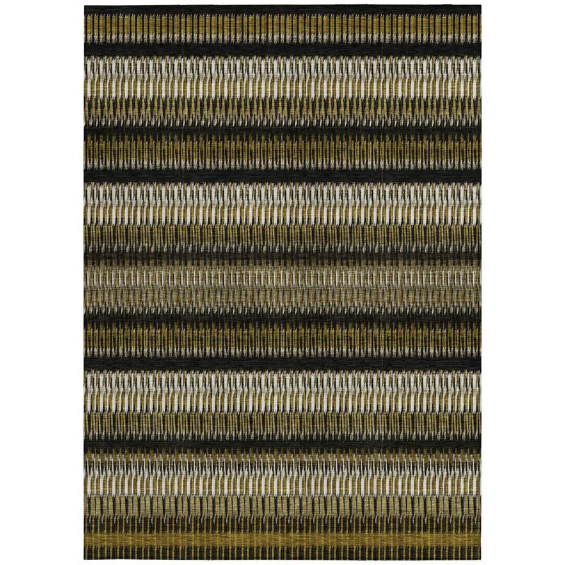 HomeRoots Striped Transitional Rectangle Outdoor Rug
