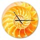 preview thumbnail 9 of 8, Designart 'Yellow Nautilus Shell' Oversized Coastal Wall CLock