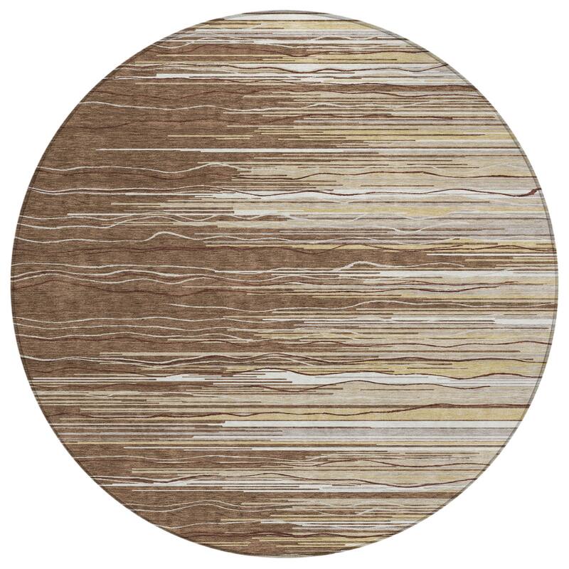 HomeRoots Striped Transitional Rectangle Outdoor Rug