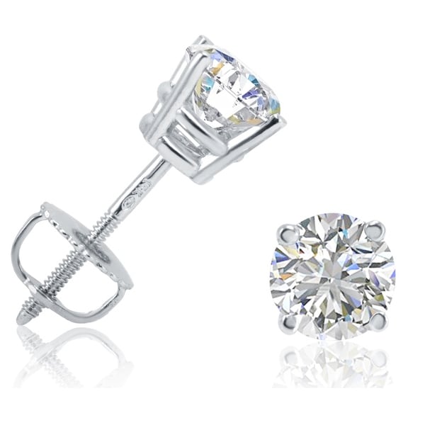 Shop Amanda Rose Collection 1ct tw AGS Certified Diamond Stud Earrings ...