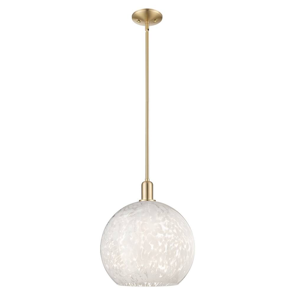 Innovations Lighting Endless Possibilities Arcadia - White Mouchette - 1 Light 14" Stem Hung Mini Pendant