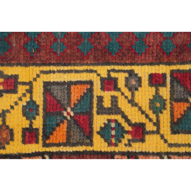 Hand Knotted Oriental 100% Wool Carpet Traditional Tribal Brown Ardebil Runner Rug - 11' 0'' X 3' 2''