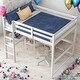 preview thumbnail 2 of 25, Modern Full Size Loft Bed With Desk And Shelves,Space Storage for Bedroom