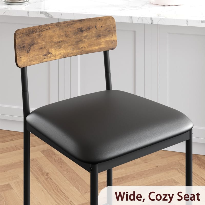 Juego de sillas de bar con respaldo