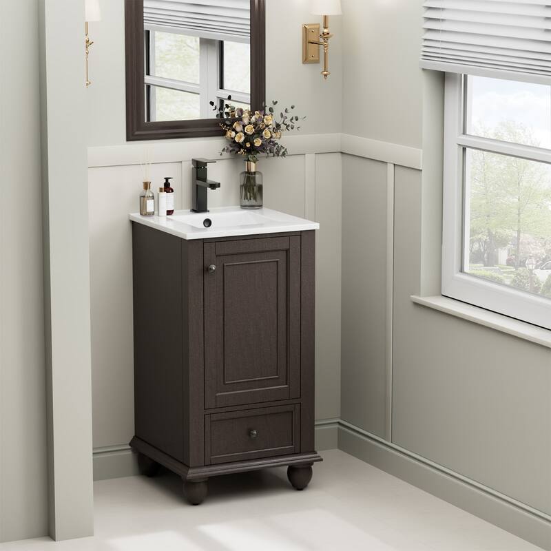 Bathroom Vanity with Sink Combo Set, Free Standing Bathroom Storage Cabinet