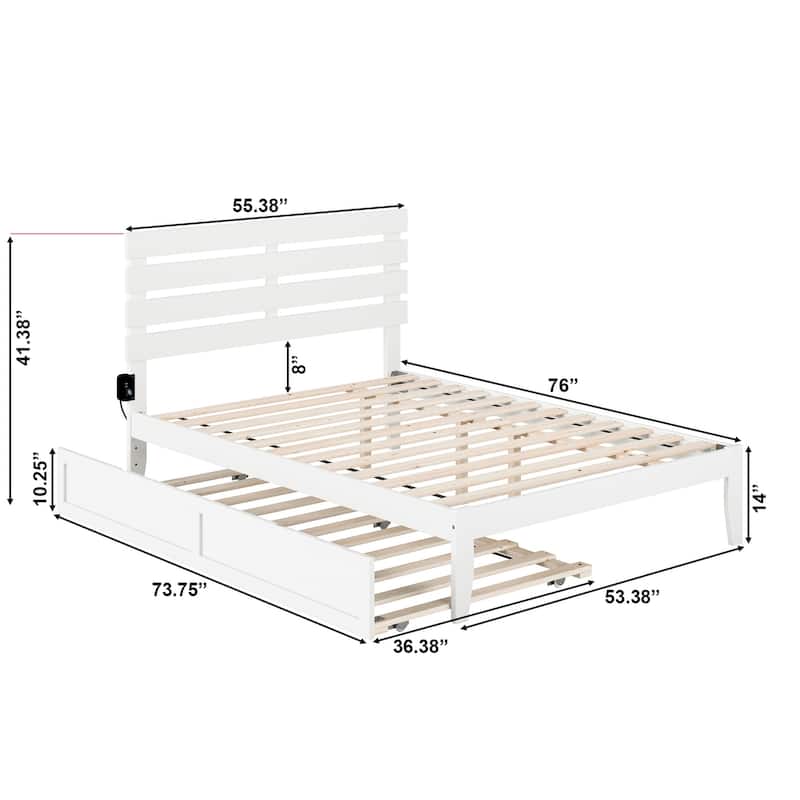 Oxford Bed with USB Turbo Charger and Twin Trundle