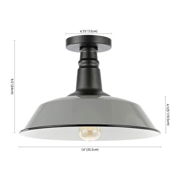 dimension image slide 0 of 14, Cassidy 14" LED Semi-Flush Mount, by JONATHAN Y