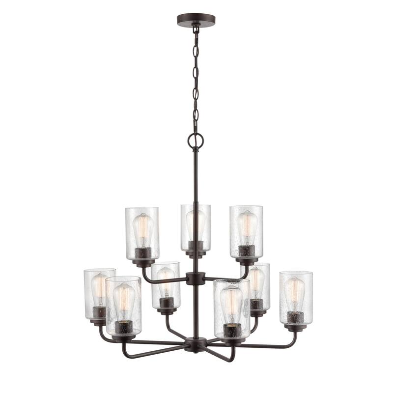 Millennium Lighting Moven 9 Light 28" Wide Chandelier with Clear Glass