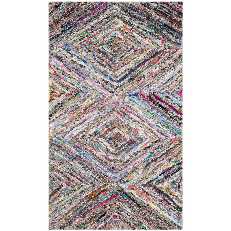 SAFAVIEH Handmade Nantucket Bengusu Contemporary Cotton Rug - 2'3" x 5' - Multi