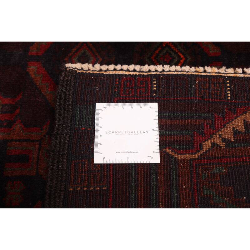 ECARPETGALLERY Hand-knotted Teimani Dark Brown Wool Rug - 3'7 x 6'3