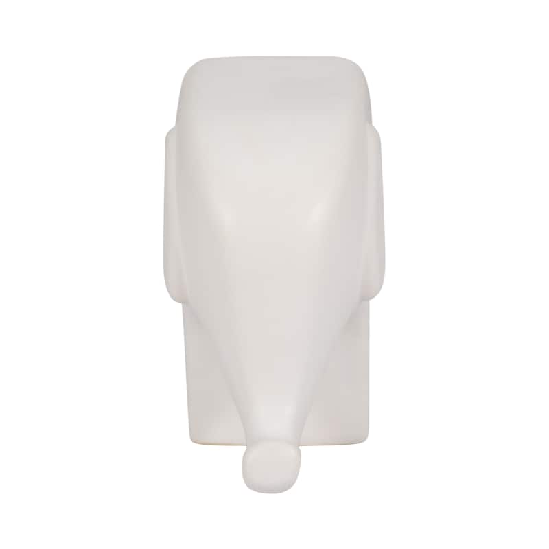 Sagebrook Home Stoneware Ceramic Elephant Figurine - Modern Minimalist Decorative Sculpture for Home and Office Decor