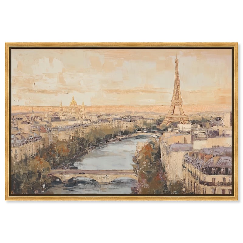 Sunrise Paris Canvas by Art Remedy - 36" x 24" - Gold